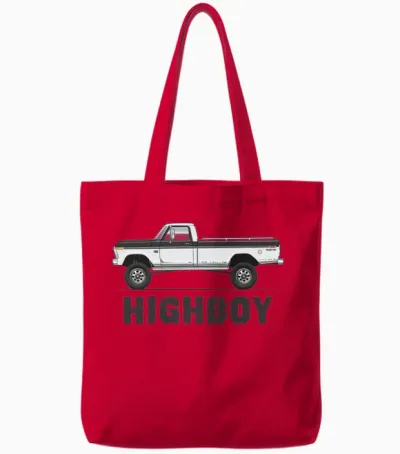 Higboy Raven Black Tote Bags - Red
