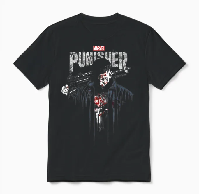 Marvel : the Punisher, Frank Castle, Justice T-Shirt, Black, S Unisex T-Shirt in Black