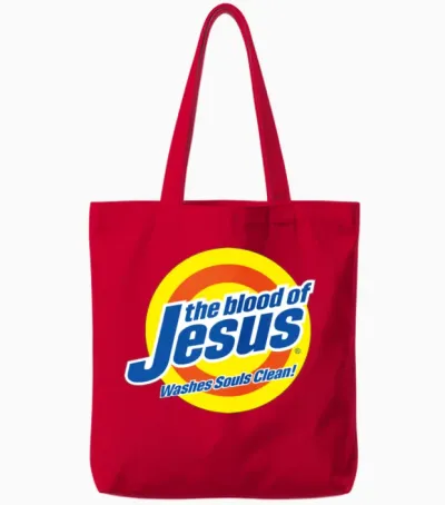Blood of Jesus Christ Tote Bags - Red