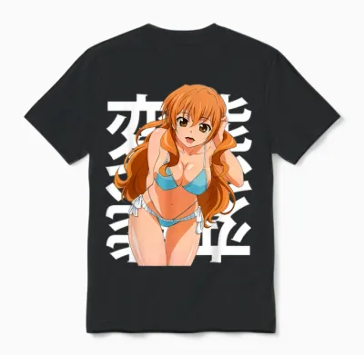 Esthétique Japonais Anime Beautiful Lewd Waifu Otaku Unisex T-Shirt - Black