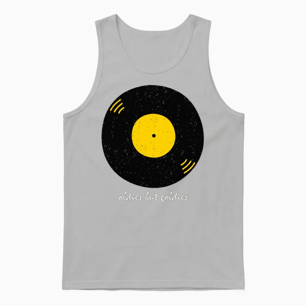 Vintage Music Vinyl Retro - & Dj Unisex Tank Top - Ash