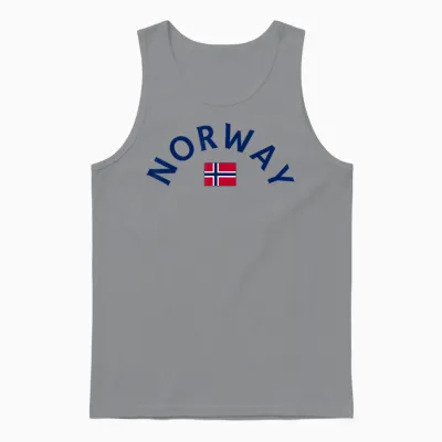 Norway Norge Tee Oslo Norway Oslo Gift Norway Norway Travel T-Shirt, White, S Unisex Tank Top - Sport Grey
