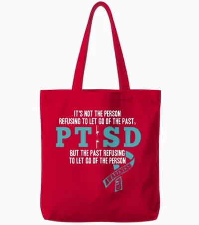 Ptsd Tote Bags - Red