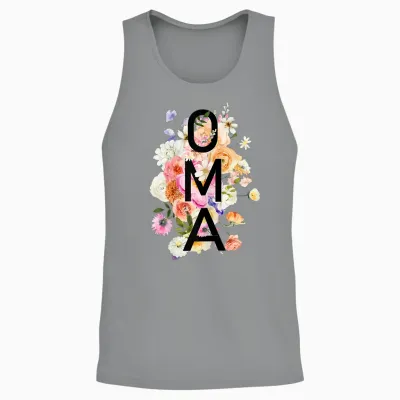 Oma Wildblumen Oma Frauen Muttertag Weihnachten Unisex Tank Top - Sport Grey