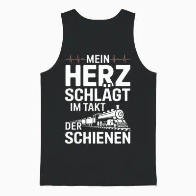 Mein Herz Schlägt Im Takt Der Schienen Railfan Unisex Tank Top - Black