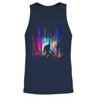 Bigfoot Ufo Abduction Northern Lights Believers Unisex Tank Top - Navy – 2