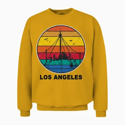 Los Angeles Retro Unisex Sweatshirt - Gold