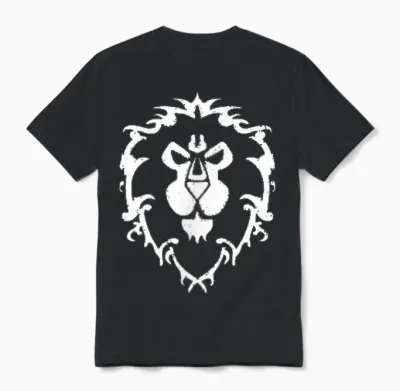 World of Warcraft Alliance Glory Dp 2024-4832 T-Shirt, Black, S Unisex T-Shirt - Black