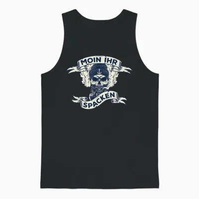 Moin Ihr Spacken North Germany East Frisian East Frisian T-Shirt, Black Unisex Tank Top - Black