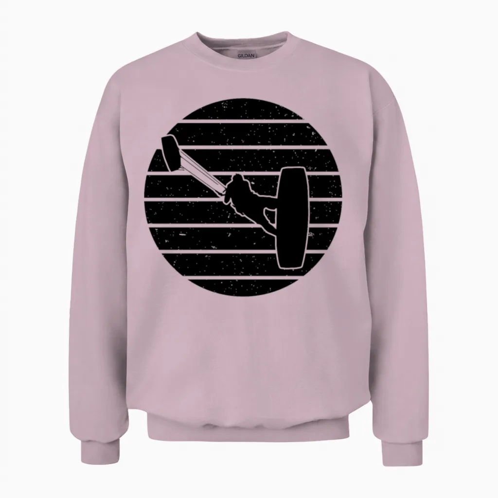 Kitesurfing Retro Sunset - Summer & Beach Unisex Sweatshirt in Light Pink
