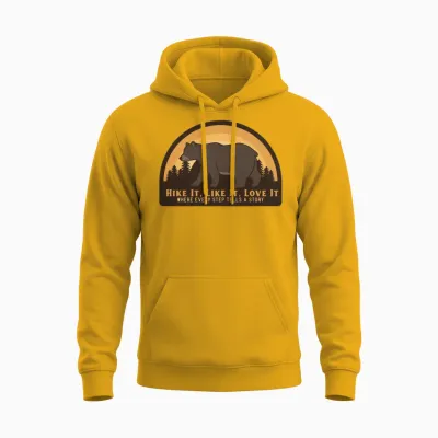 Hiking: Hike It, Like It, Love It Unisex Hoodie - Gold