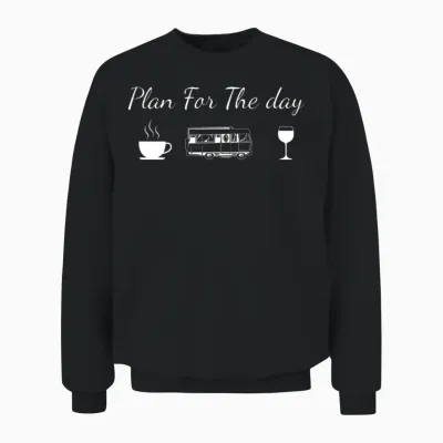 Plan for the Day Unisex Sweatshirt - Black