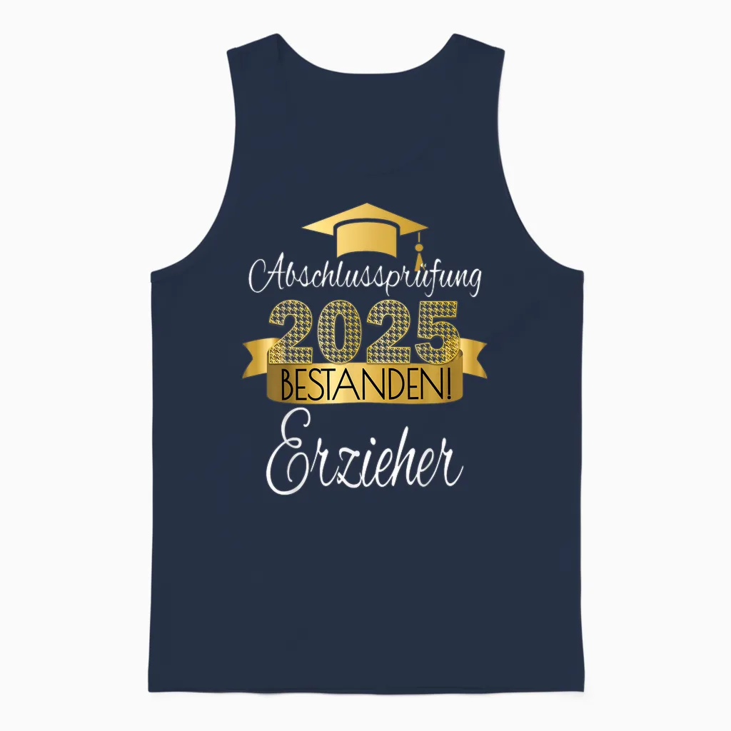 Erzieher I Prüfung Bestanden Ausgelernt Studium Ausbildung Unisex Tank Top in Navy