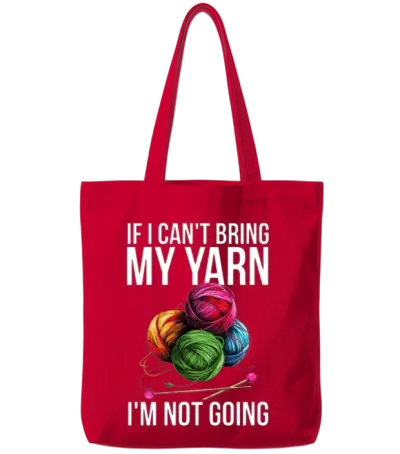 Yarn Knitting Tote Bags - Red