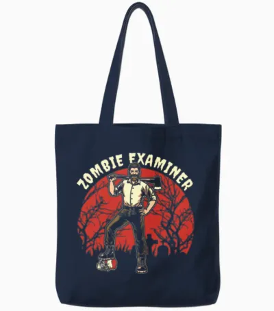 Zombie Funny Tote Bags - Navy