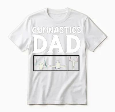 Gymnastics Dad Unisex T-Shirt - White