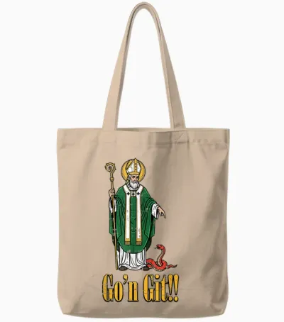 St Patrick Snake Gon Git Funny Saint Paddys Women Men Tote Bags - Natural