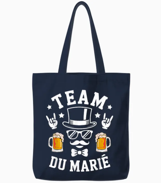 Evg Alcohol Funeral Stag Life Team Groom Tote Bags in Navy