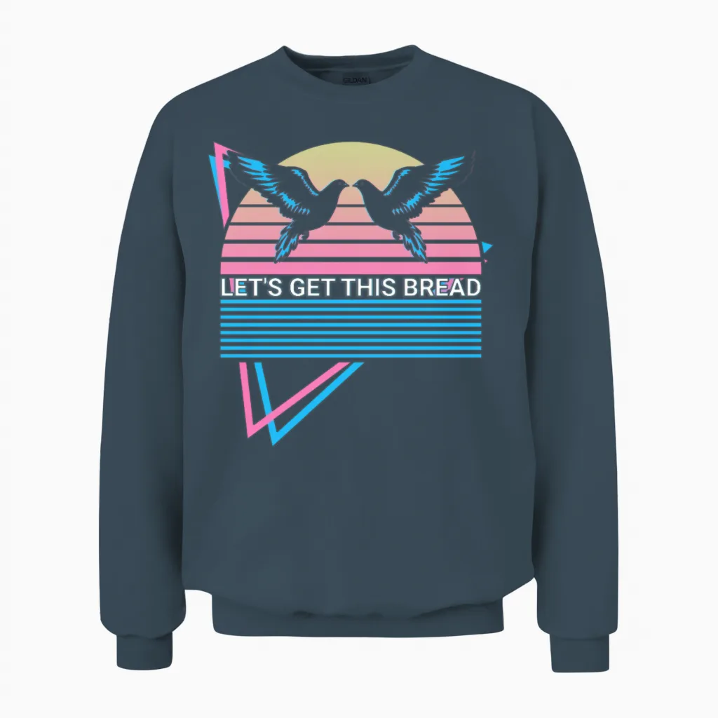 Pigeon Retro Unisex Sweatshirt in Dark Heather