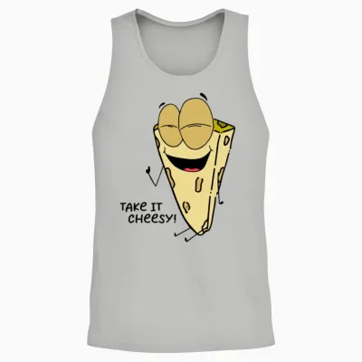 Funny Cheese Shirt Funny Picture Unisex Tank Top - Ash