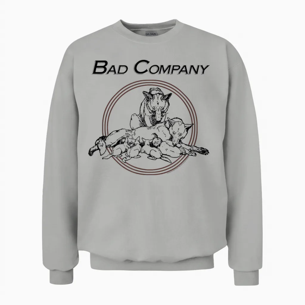 Bad Company Running Mit Den Pack Wolves Unisex Sweatshirt in Ash