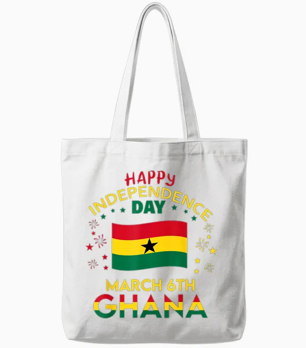 Ghana 68th Independence Day Ghanaian Pride Ghana Tote Bags in White