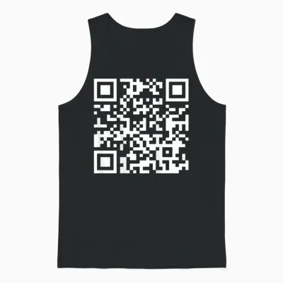(auf Der Rückseite) Lustiger Qr Fck off Code Spruch Zitat Für Männer Frauen Unisex Tank Top - Black