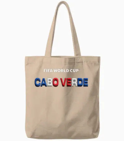 Fifa World Cup26 Cabo Verde Bubble Color Tote Bags - Natural