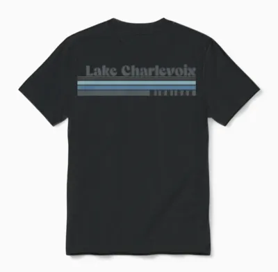 Lake Charlevoix Michigan Unisex T-Shirt - Black