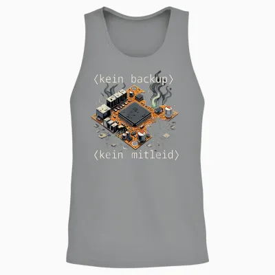 T-Shirt with German Text "kein Backup Kein Mitleid Code Admin It [german Unisex Tank Top - Sport Grey
