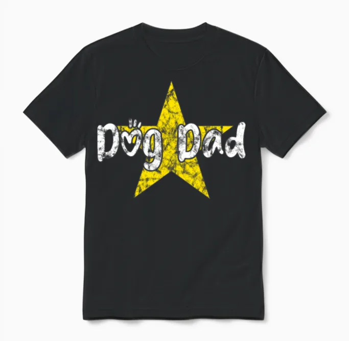 Dog Dad Unisex T-Shirt in Black