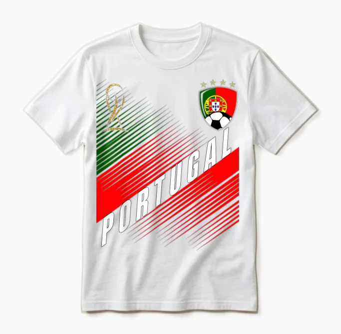 Drapeau Portugal Amoureux De La Fierté Portugaise Unisex T-Shirt in White