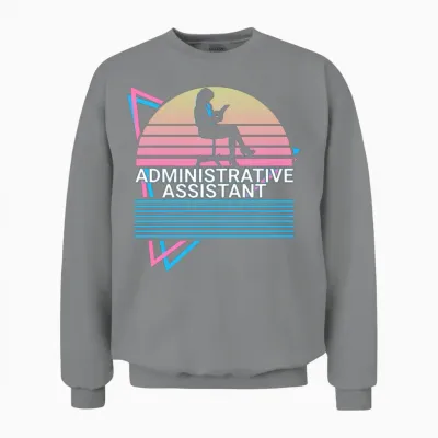 Administrative Assistant Retro Unisex Sweatshirt - Sport Grey