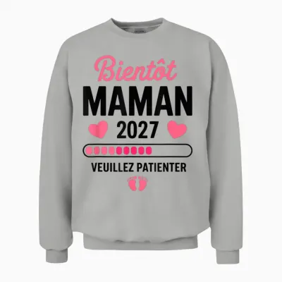 Future Maman 2027 Tee Shirt Femme Enceinte Unisex Sweatshirt - Ash