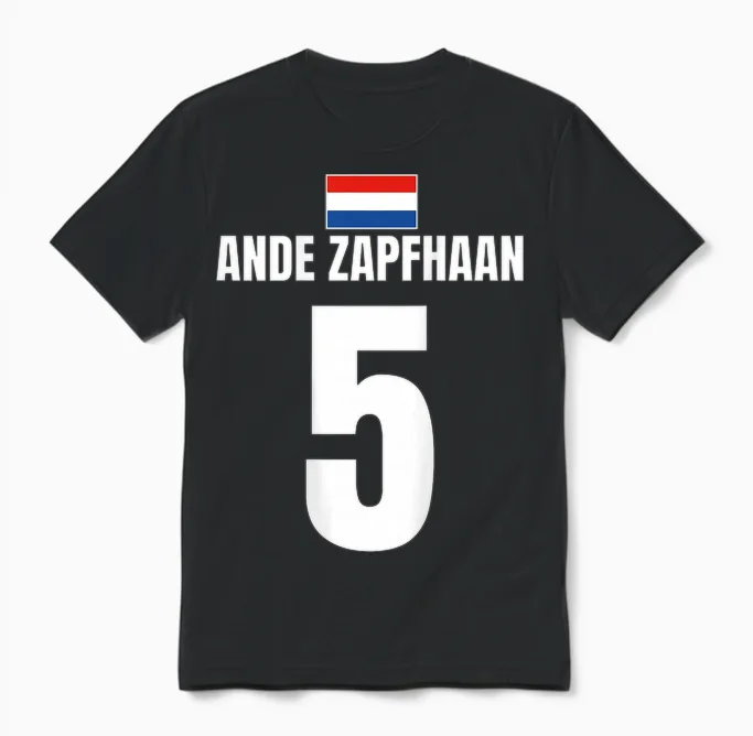 Partnerlook Holland Sauf Trikot Mallorca Vatertag Mannschaft Unisex T-Shirt in Black