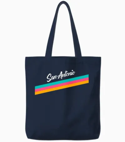 San Antonio Spurs Logo Tote Bags - Navy