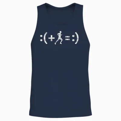Running Equation Unisex Tank Top - Navy