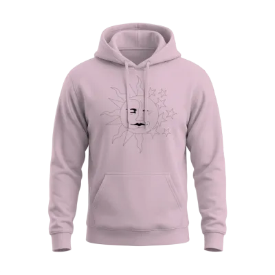 Sunset Retro Unisex Hoodie - Light Pink