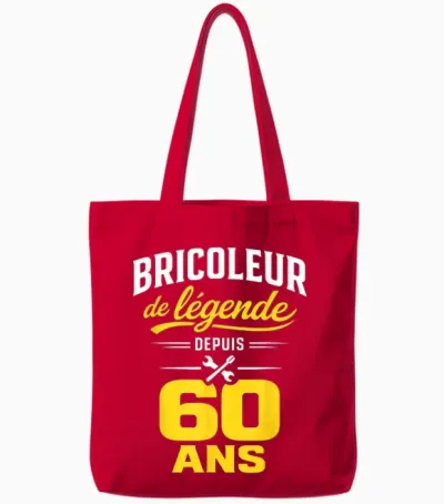 Bricoleur De Légende 60 Ans Homme Humour Cadeau Anniversaire Tote Bags - Red