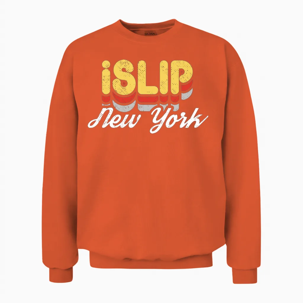 Retro Islip New York Unisex Sweatshirt - Orange