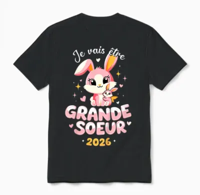 Child Future Big Sister 2026 I Will Be Big Sister 2026 Unisex T-Shirt - Black