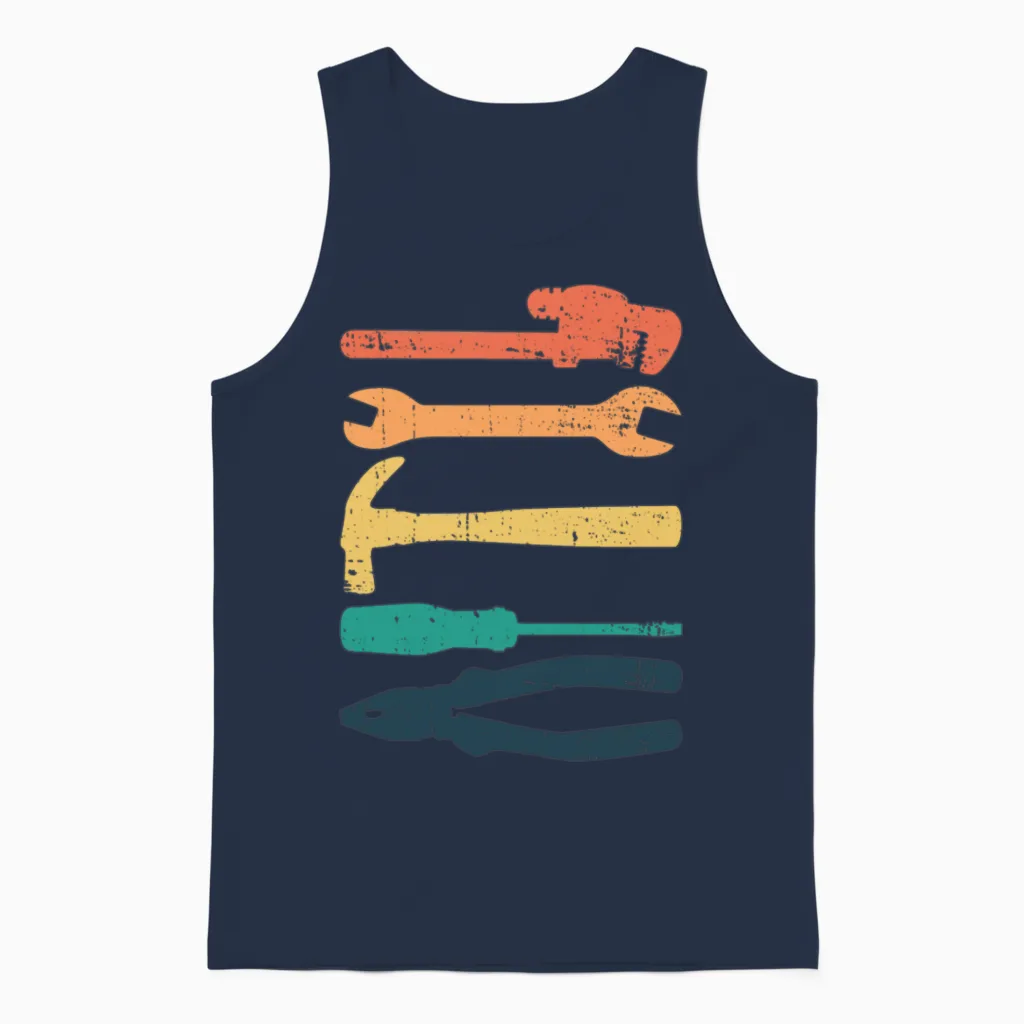 Machinist Cnc Machine Operator Funny Cnc Machinist Unisex Tank Top in Navy