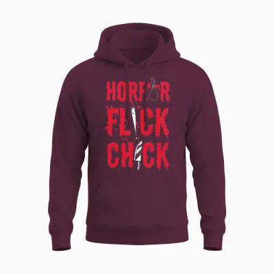 Horror Flick Chick Horror Movie Film Lover Unisex Hoodie - Maroon
