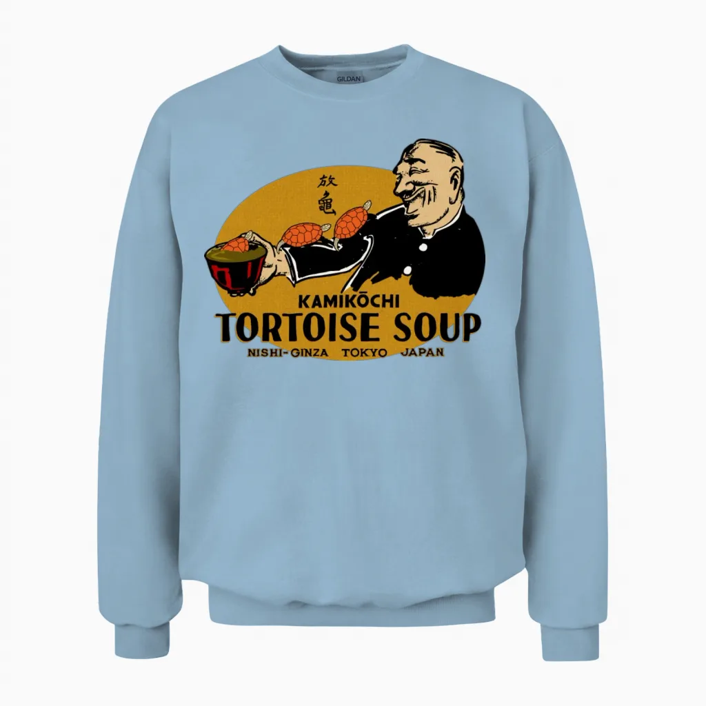 Vintage Tokyo Turtle Soup Unisex Sweatshirt in Light Blue