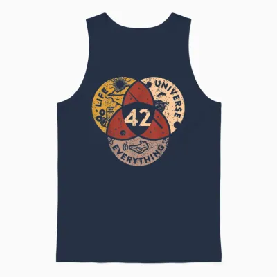 Life Universe Everything 42 Antwort Auf Das Leben Unisex Tank Top - Navy