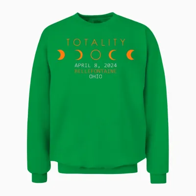 Totality Eclipse Path of Totality Ohio America Unisex Sweatshirt - Irish Green
