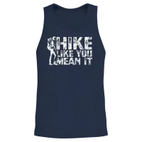 Hike Like You Mean It - Hiking Unisex Tank Top - Navy – 2