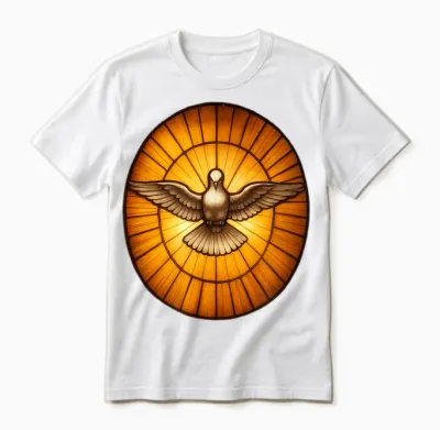 Dove of the Holy Spirit of St. Peter's Basilica Catholic Unisex T-Shirt - White