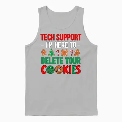 Tech Support Christmas Cookies Women Men Funny Christmas Unisex Tank Top - Ash