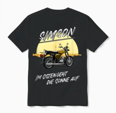 Simson Im Osten Geht Die Sonne Auf T-Shirt, Black Unisex T-Shirt - Black